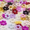 Mixed Colour Pearl Hexagon Flower