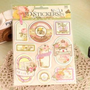 Retro Style 3D Stickers - Happy Days Especially For You