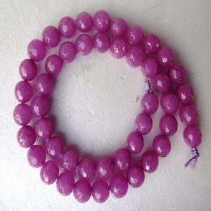 Dark Pink Agate Beads