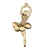 Antique Bronze Ballet Dancer Charm