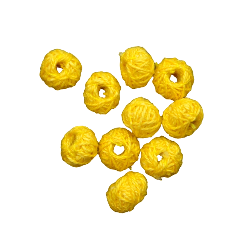Yellow Cotton Thread Beads