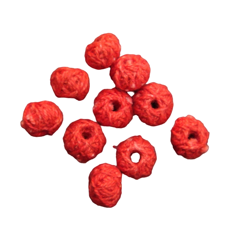 Red Cotton Thread Beads