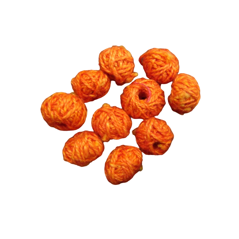Orange Cotton Thread Beads
