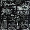 Pasta Black Decoupage Napkin