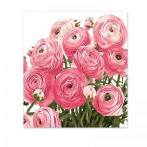Pink Flowers Decoupage Napkin