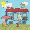 Caravan Decoupage Napkin