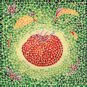 Mosaic Tomato Decoupage Napkin