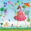 Girl With Umbrella Decoupage Napkin