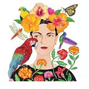 Girl With Parrot Decoupage Napkin
