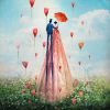New Couple With Umbrella Decoupage Napkin