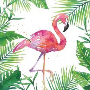 Tropical Flamingo Decoupage Napkin