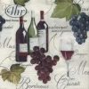 Wine Bottle Decoupage Napkin