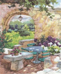 Flowers In The Garden Decoupage Napkin