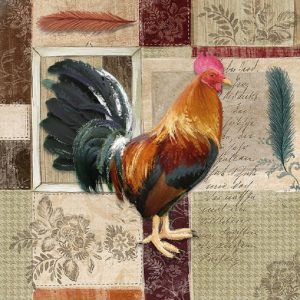 Rooster Decoupage Napkin