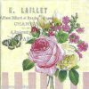 Rose With Leaf Decoupage Napkin