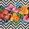Tropical Flowers Decoupage Napkin