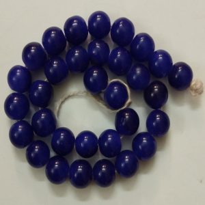 Double Shade Dark Blue Round Glass Beads