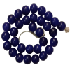 Double Shade Dark Blue Round Glass Beads