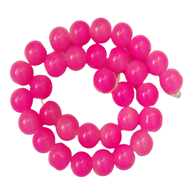 Double Shade Pink Round Glass Beads