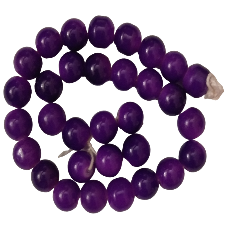 Double Shade Purple Round Glass Beads