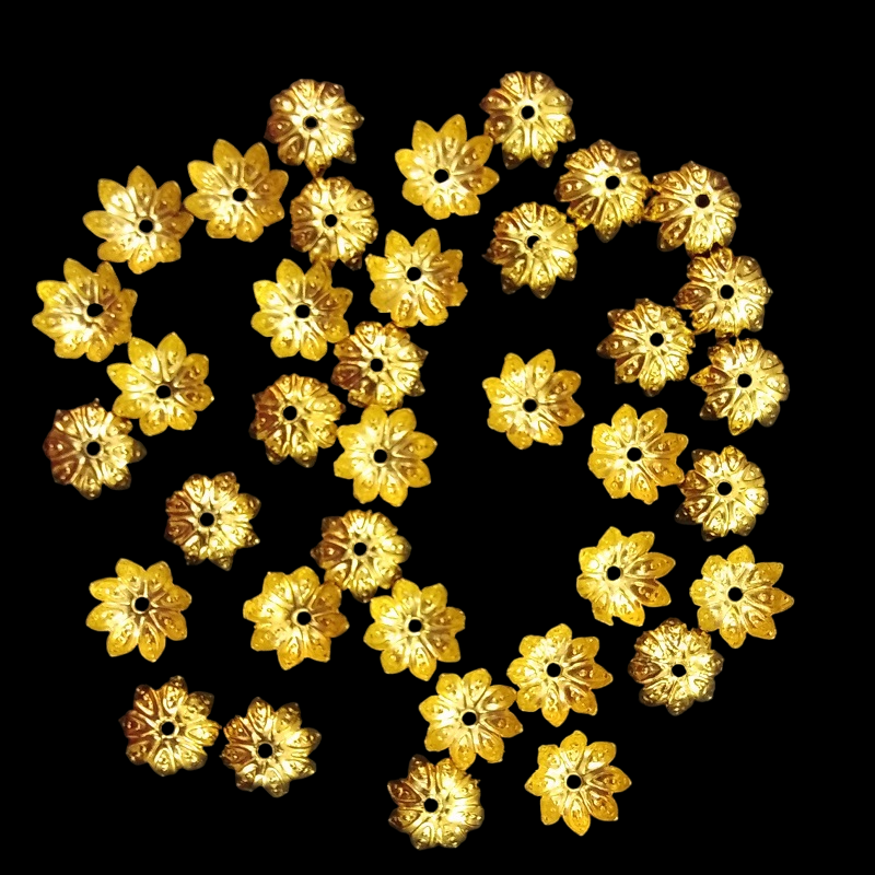Gold Flower Bead Cap
