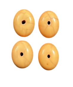 Peach Rondelle Shape Resin Beads