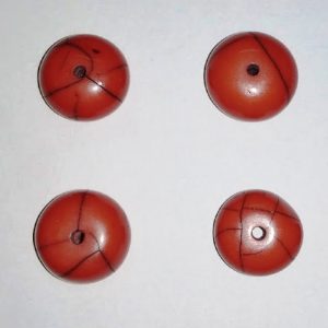Red Rondelle Shape Resin Beads