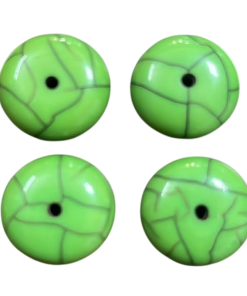 Green Rondelle Shape Resin Beads