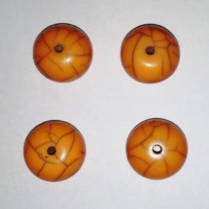 Light Orange Rondelle Shape Resin Beads