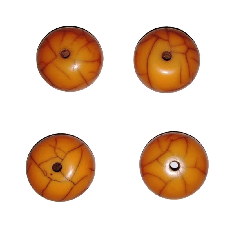 Light Orange Rondelle Shape Resin Beads