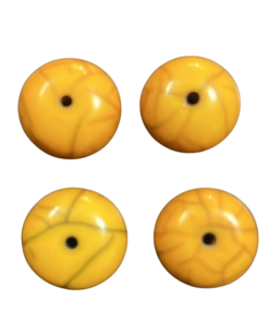 Mustard Yellow Rondelle Shape Resin Beads