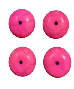 Pink Rondelle Shape Resin Beads