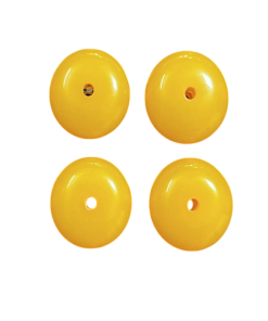 Yellow Rondelle Shape Resin Beads