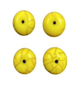 Yellow Rondelle Shape Resin Beads