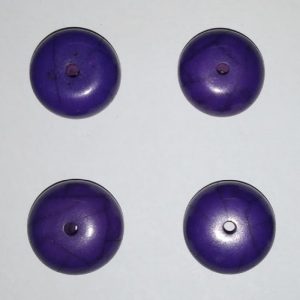 Purple Rondelle Shape Resin Beads