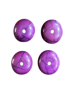 Purple Rondelle Shape Resin Beads