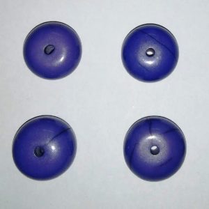 Blue Rondelle Shape Resin Beads