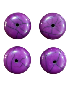 Dark Purple Rondelle Shape Resin Beads