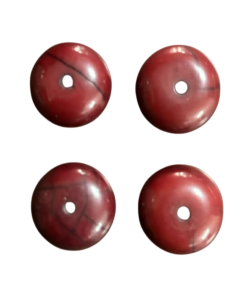 Dark Maroon Rondelle Shape Resin Beads