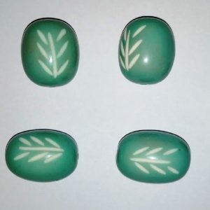 Sea Green Oval Shape Resin Beads