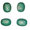 Sea Green Oval Shape Resin Beads