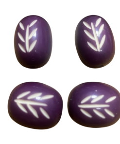 Purple Oval Shape Resin Beads