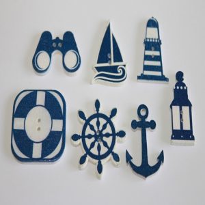 Nautical Theme Wooden Buttons