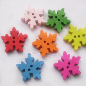 Snowflake Wooden Buttons