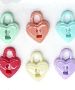 Heart Shaped Lock Resin Embellishment