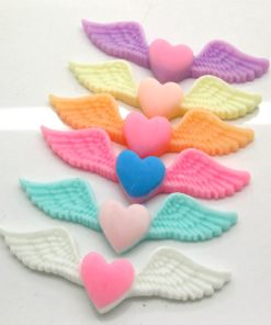 Heart With Wings Resin Embellishments