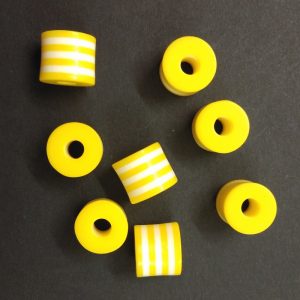 Acrylic Cylinder Shape Yellow Beads 