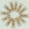 Natural Colour Wooden Clothespin Clips