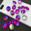 Pink Colour Round Rhinestones