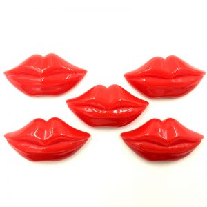 Red Lips Resin Embellishment